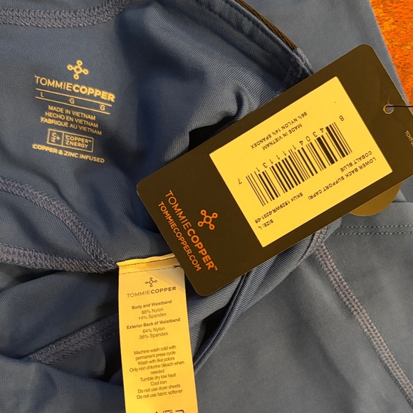 Blue Women's High-Waisted Leggings - Picture 5 of 7